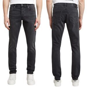 G-Star RAW 3301 Slim Jeans Mens 32 Antique Charcoal Button Fly Stretch Pants EUC